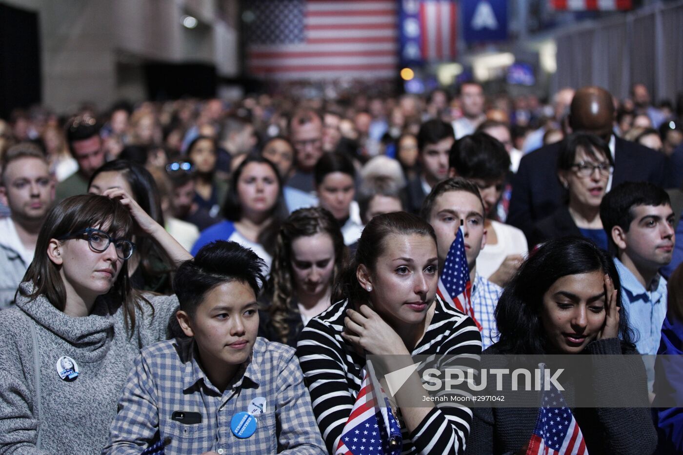 Democratic Party supporters. Night after election