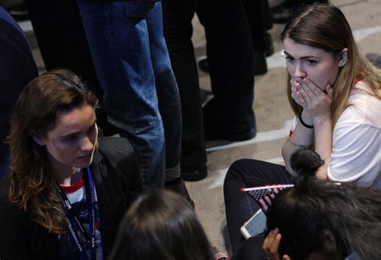 Democratic Party supporters. Night after election