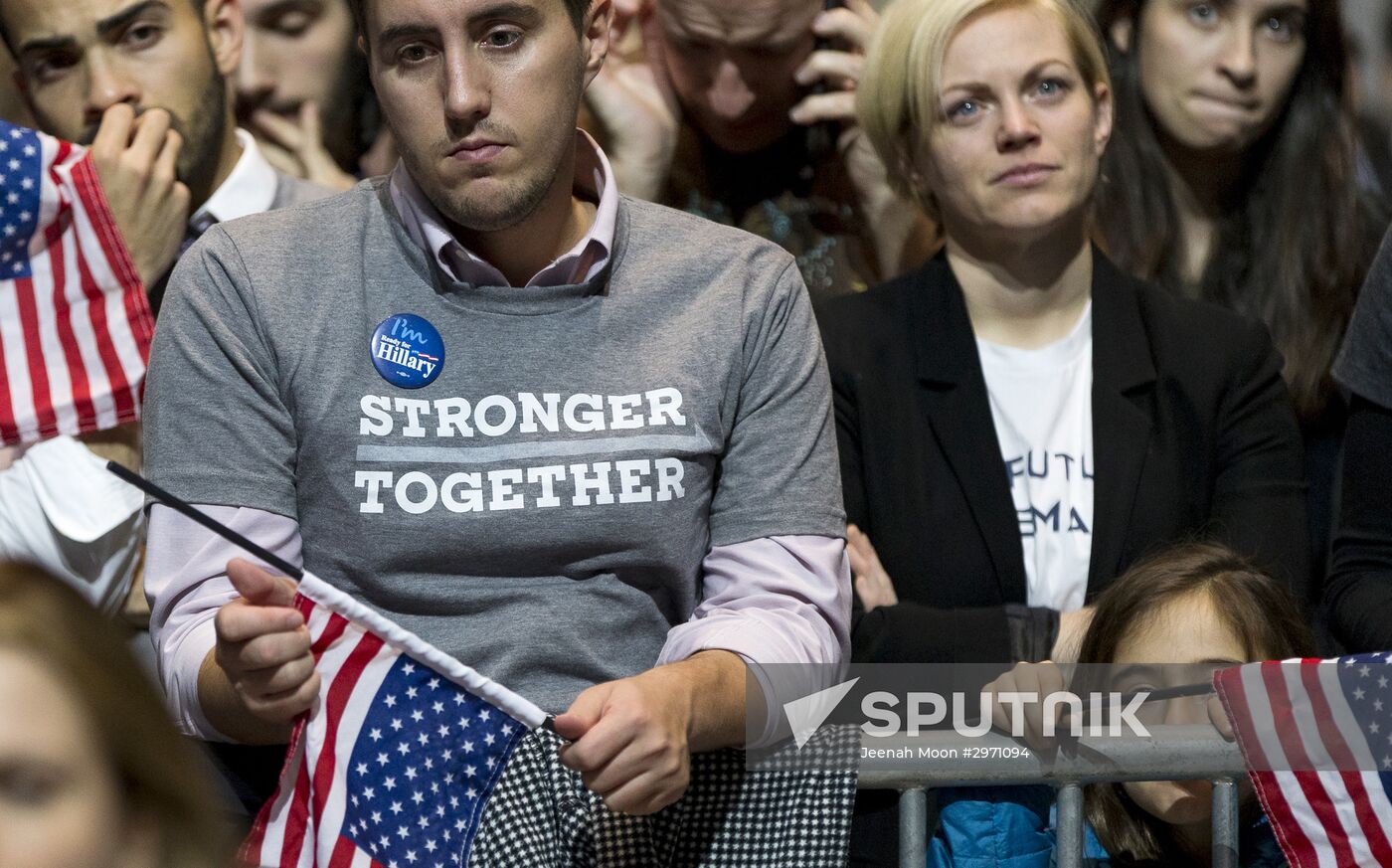 Democratic Party supporters. Night after election