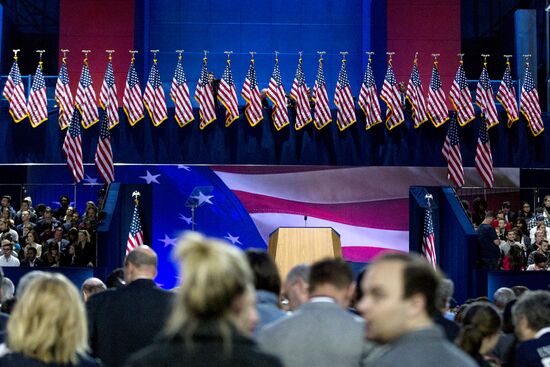 Democratic Party supporters. Night after election