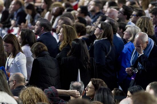 Democratic Party supporters. Night after election