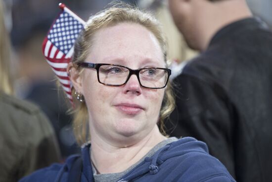 Democratic Party supporters. Night after election