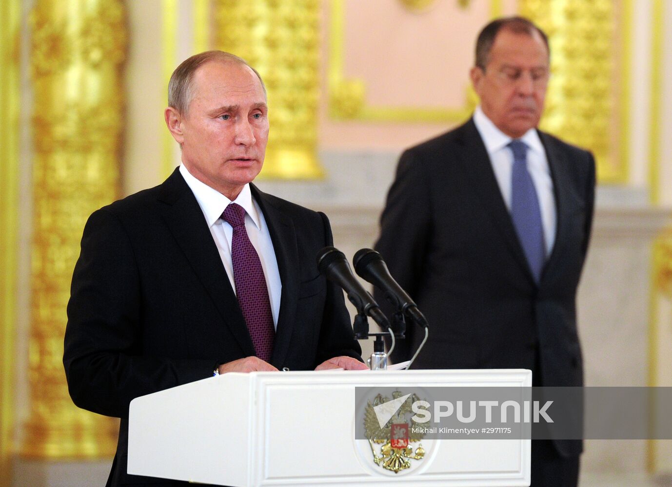 President Vladimir Putin receives credentials from foreign ambassadors