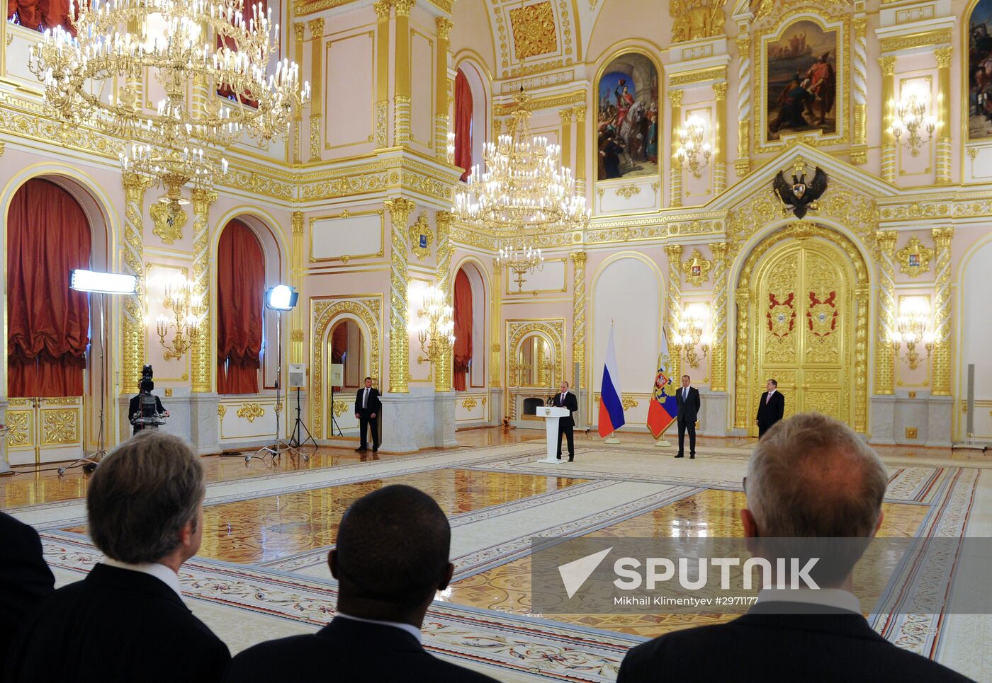 President Vladimir Putin receives credentials from foreign ambassadors