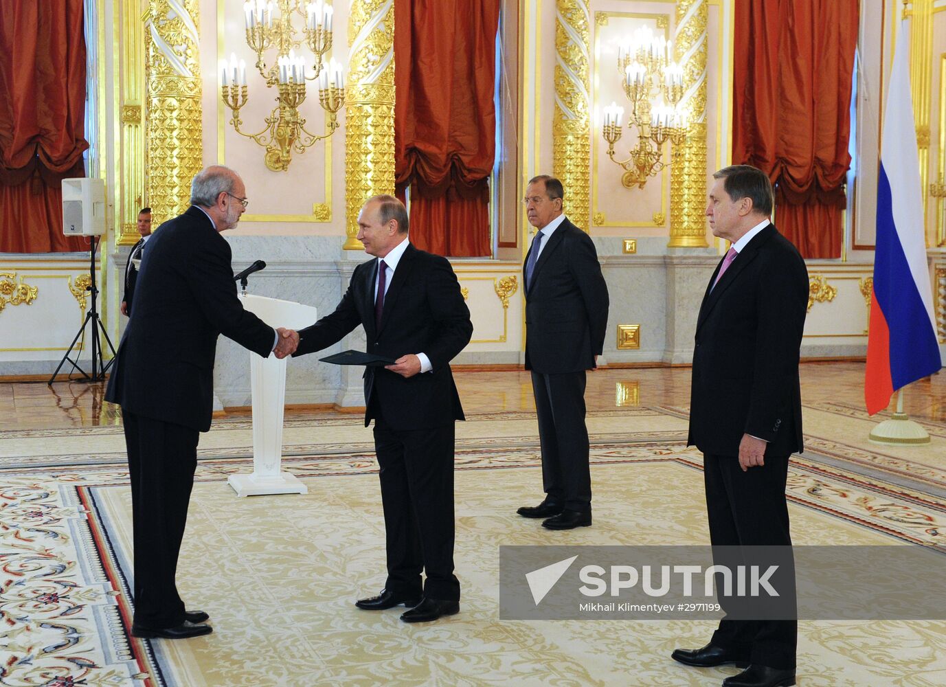 President Vladimir Putin receives credentials from 19 foreign ambassadors