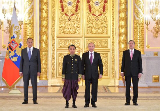 President Vladimir Putin receives credentials from 19 foreign ambassadors