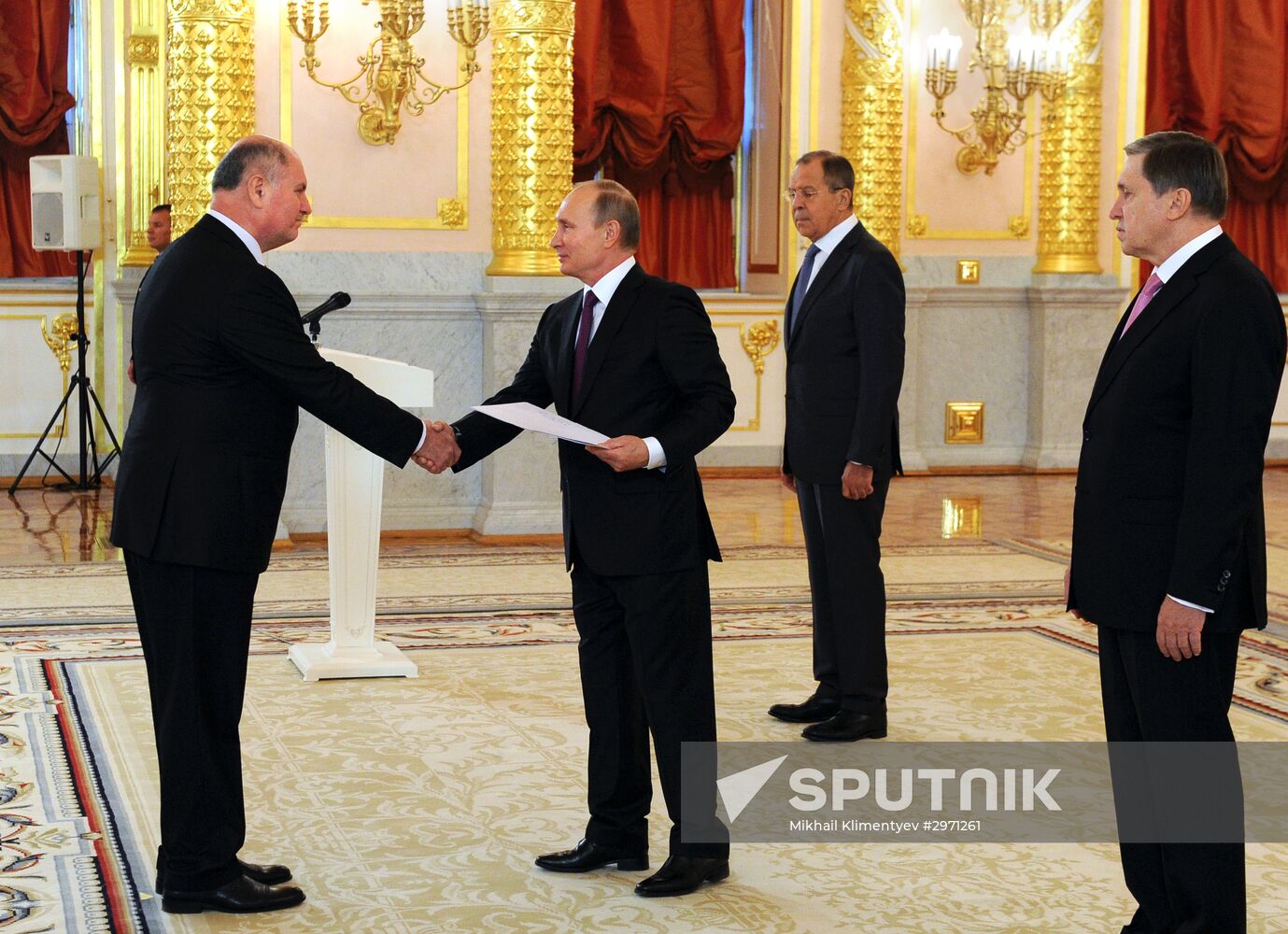 President Vladimir Putin receives credentials from 19 foreign ambassadors