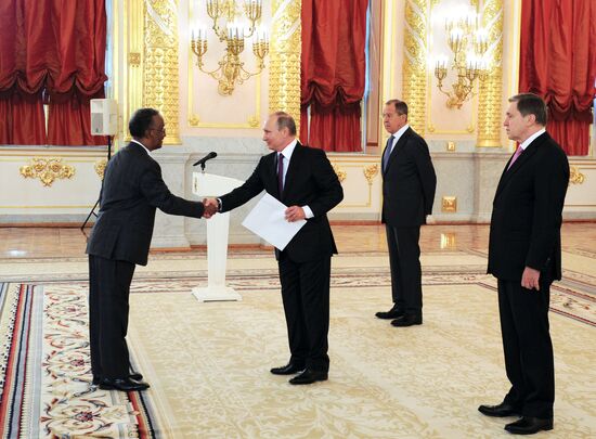 President Vladimir Putin receives credential from 19 foreign ambassadors