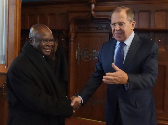 Russian Foreign Minister Sergei Lavrov meets with Foreign Minister of Benin Aurelien Agbenonci