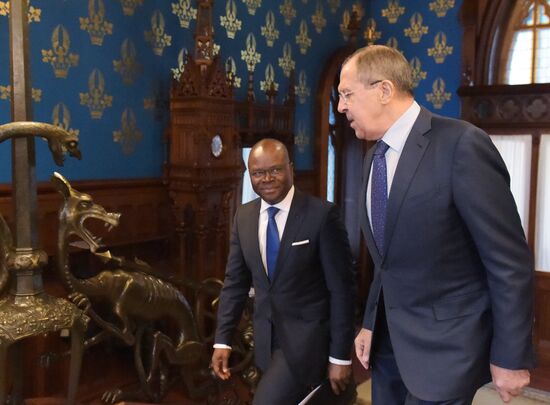 Russian Foreign Minister Sergei Lavrov meets with Foreign Minister of Benin Aurelien Agbenonci