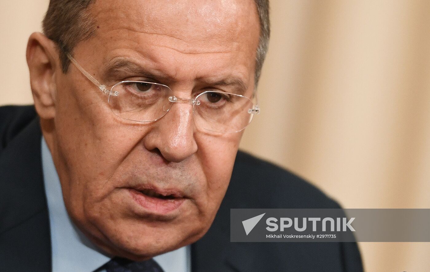 Russian Foreign Minister Sergei Lavrov meets with Foreign Minister of Benin Aurelien Agbenonci