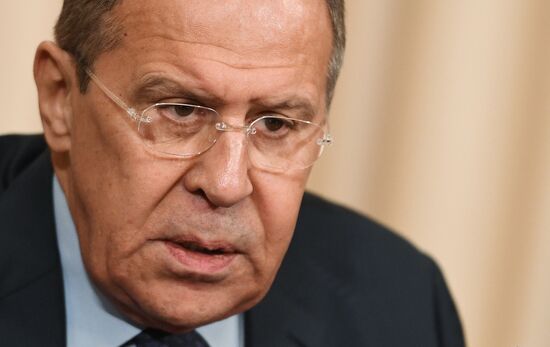 Russian Foreign Minister Sergei Lavrov meets with Foreign Minister of Benin Aurelien Agbenonci