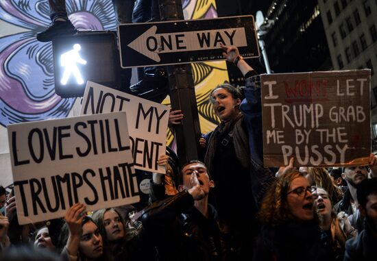 Protest against Donald Trump in New York