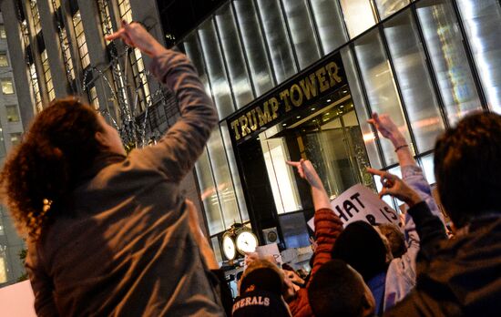 Protest against Donald Trump in New York