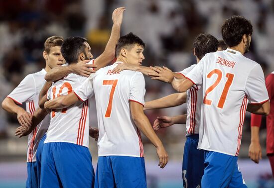 Football. Qatar vs. Russia international friendly match