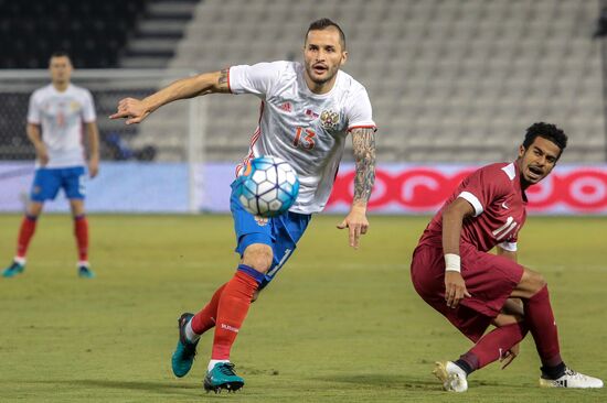 Football. Qatar vs. Russia international friendly match