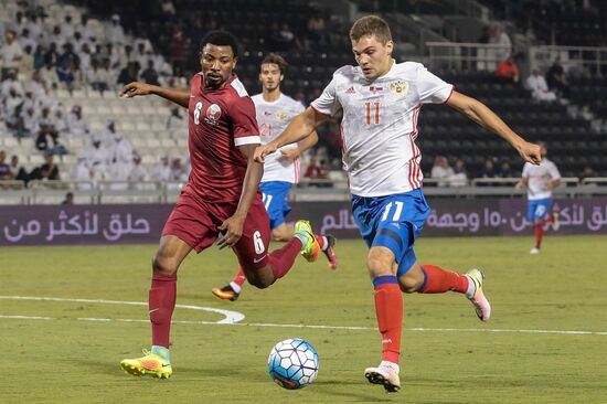 Football. Qatar vs. Russia international friendly match