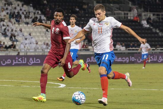 Football. Qatar vs. Russia international friendly match