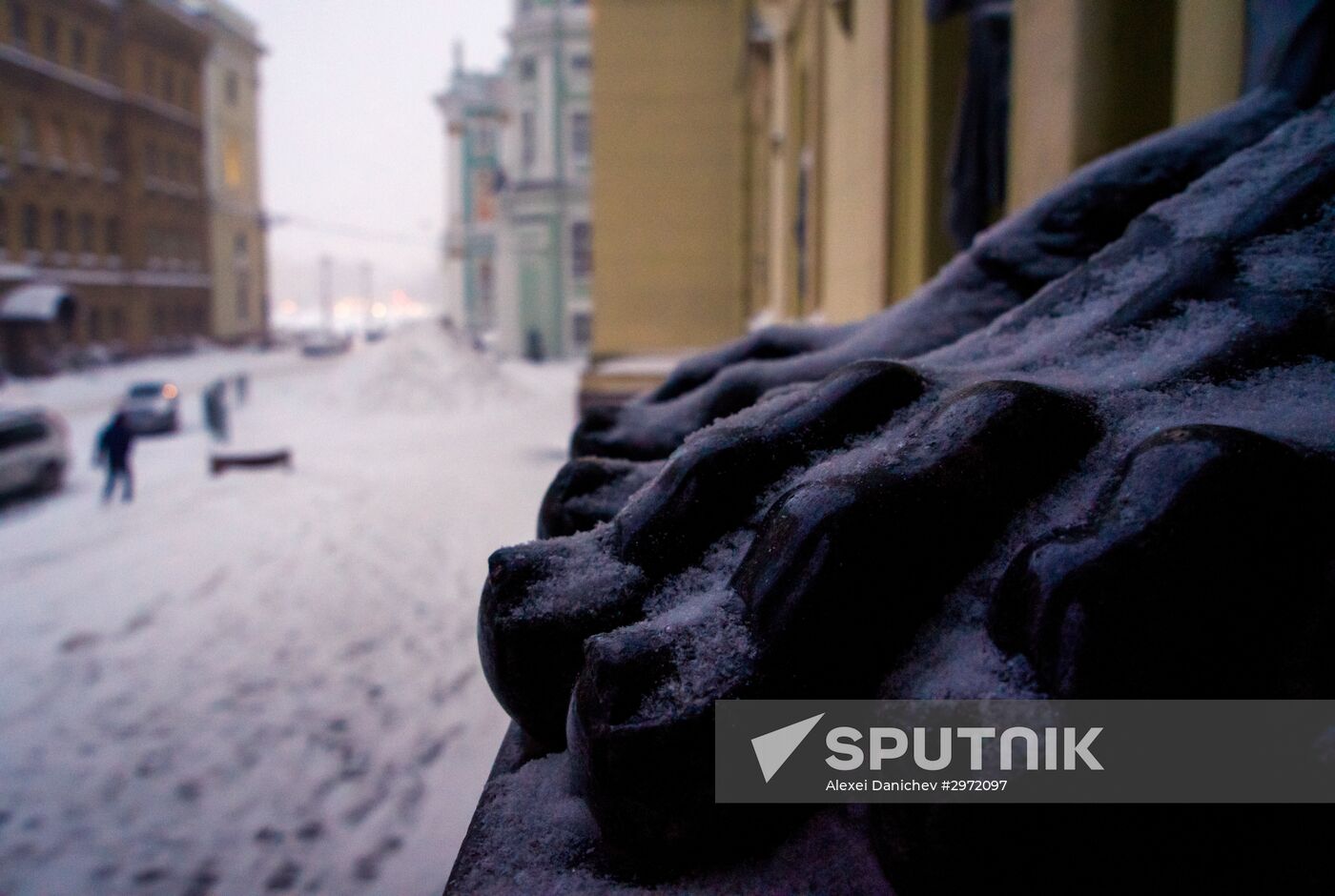 Snowfall in St. Petersburg