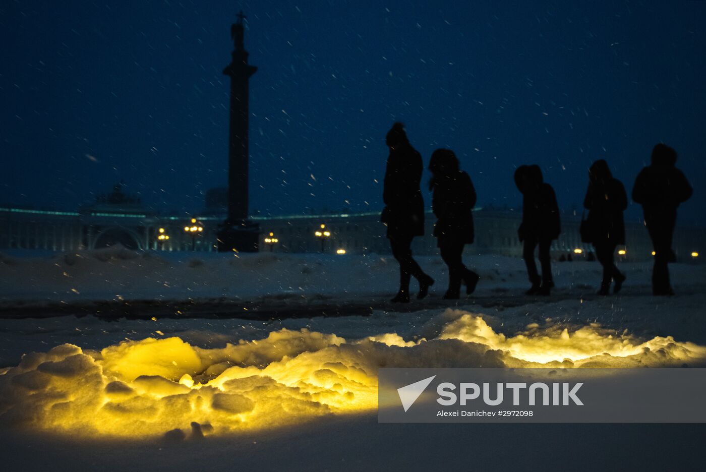 Snowfall in St. Petersburg