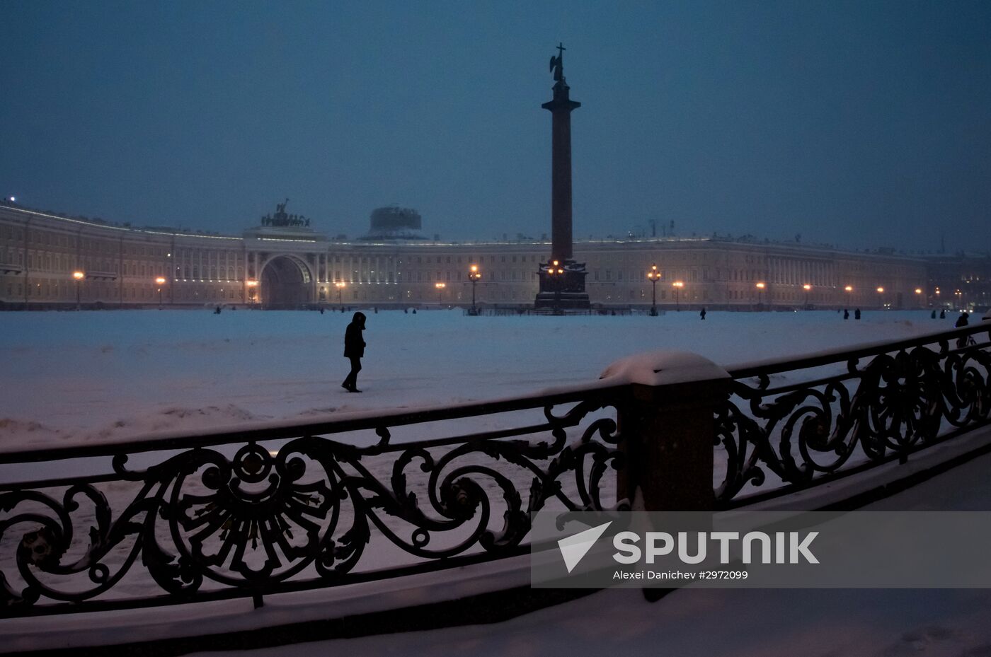 Snowfall in St. Petersburg