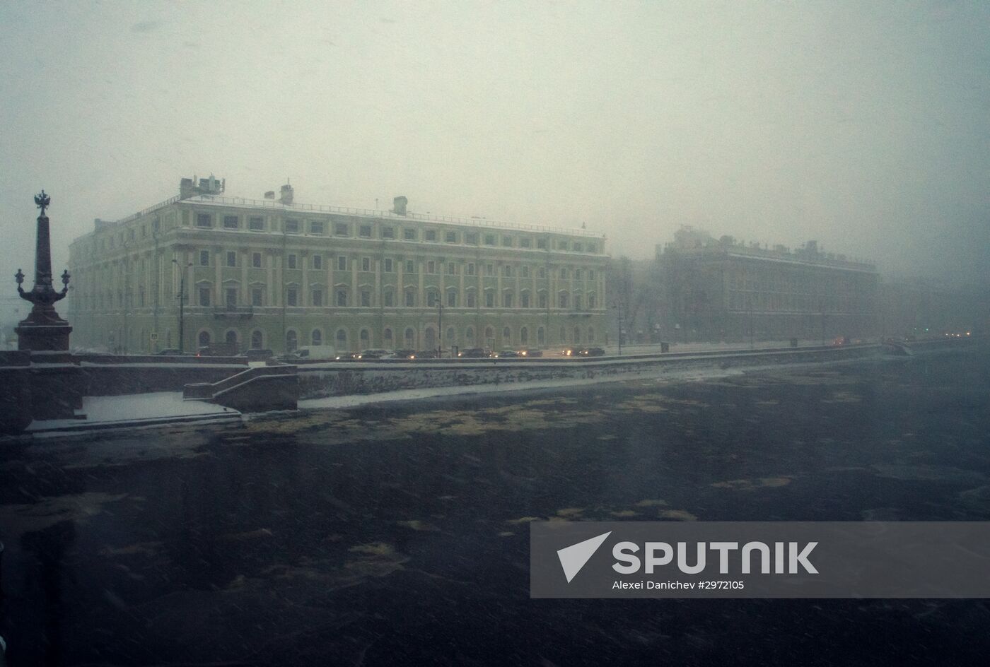 Snowfall in St. Petersburg