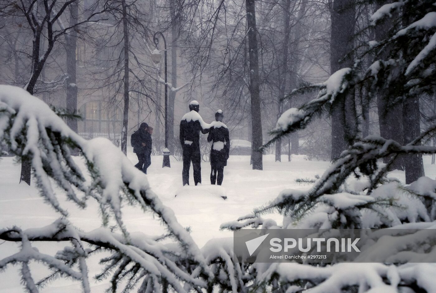 Snowfall in St. Petersburg