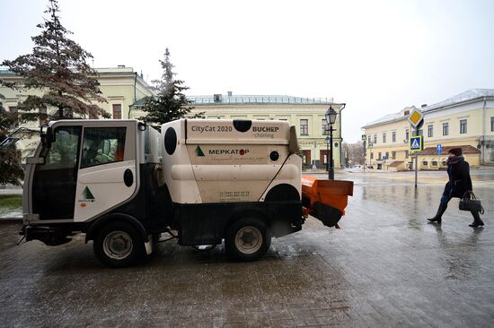 Freezing rain in Kazan