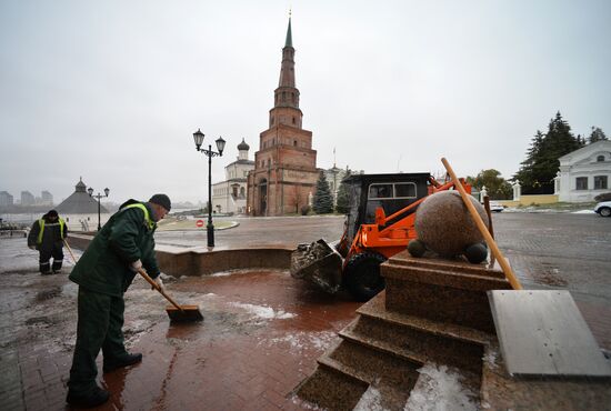Freezing rain in Kazan