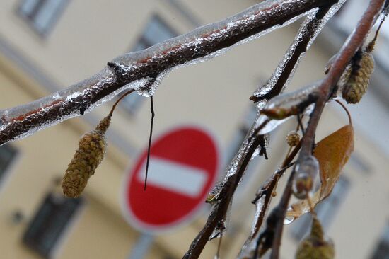 Freezing rain in Kazan