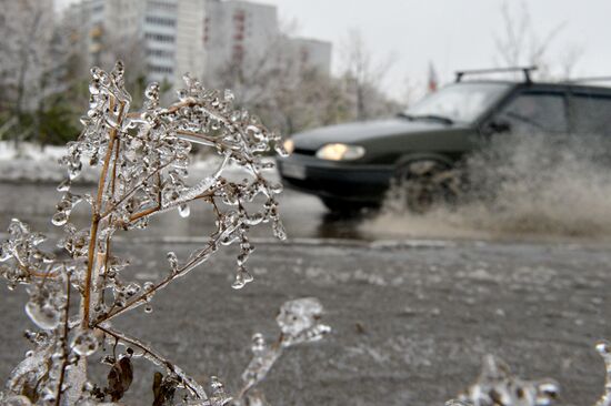 Freezing rain in Kazan