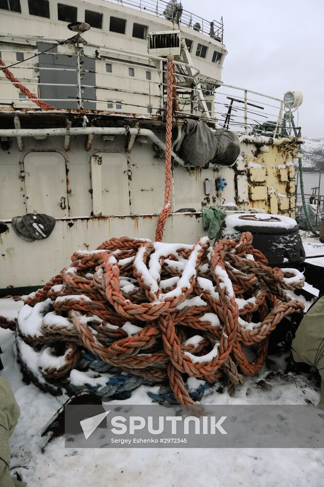 The Sibir nuclear-powered icebreaker towed for disposal