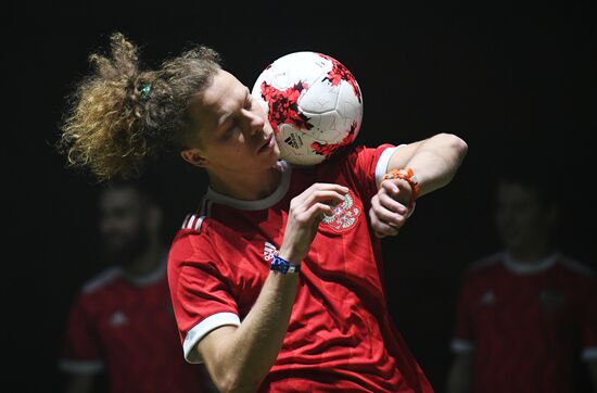 Presentation of new uniforms of Russian football team and official ball of 2017 FIFA Confederations Cup