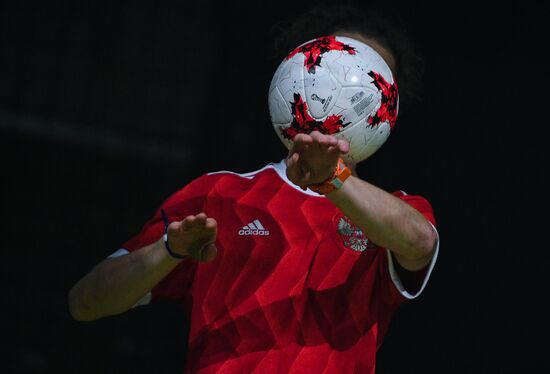 Presentation of new uniforms of Russian football team and official ball of 2017 FIFA Confederations Cup