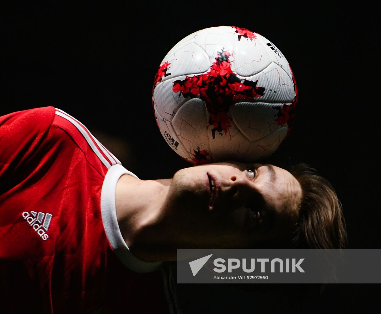 Presentation of new uniforms of Russian football team and official ball of 2017 FIFA Confederations Cup