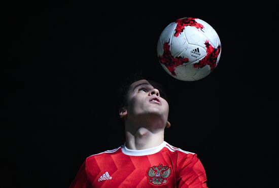 Presentation of new uniforms of Russian football team and official ball of 2017 FIFA Confederations Cup