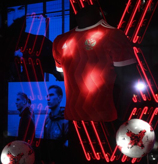 Presentation of new uniforms of Russian football team and official ball of 2017 FIFA Confederations Cup