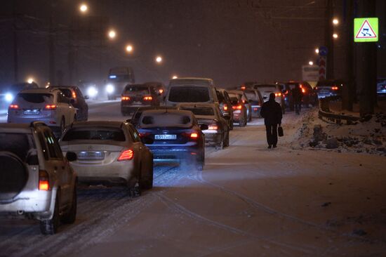 Car traffic in Moscow