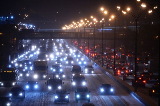 Car traffic in Moscow