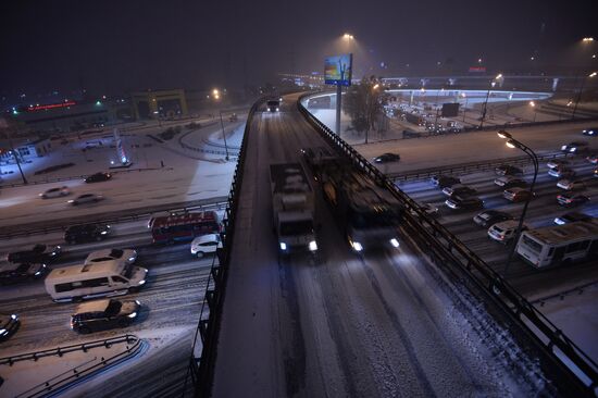 Car traffic in Moscow