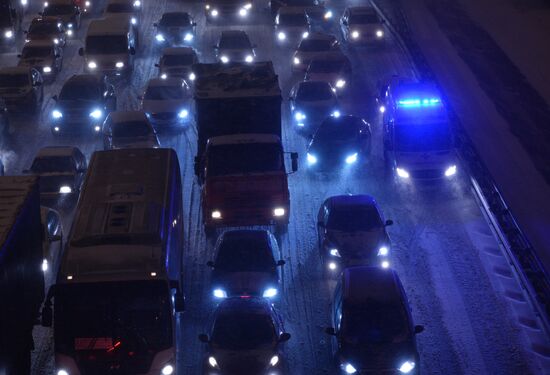 Car traffic in Moscow