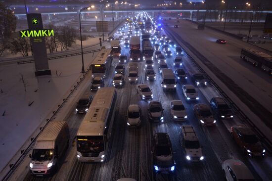 Car traffic in Moscow