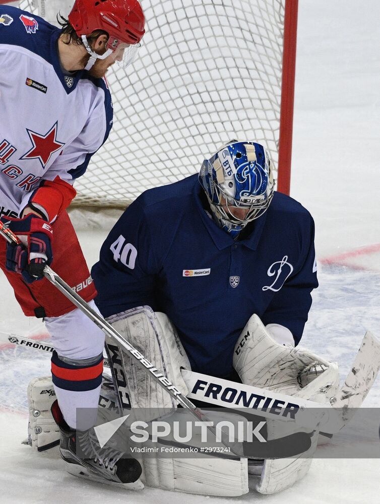 Kontinental Hockey League. Dynamo Moscow vs. CSKA