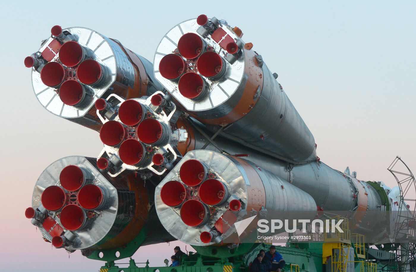 Soyuz FG carrier rocket with Soyuz MS-03 manned spacecraft moved to launch pad