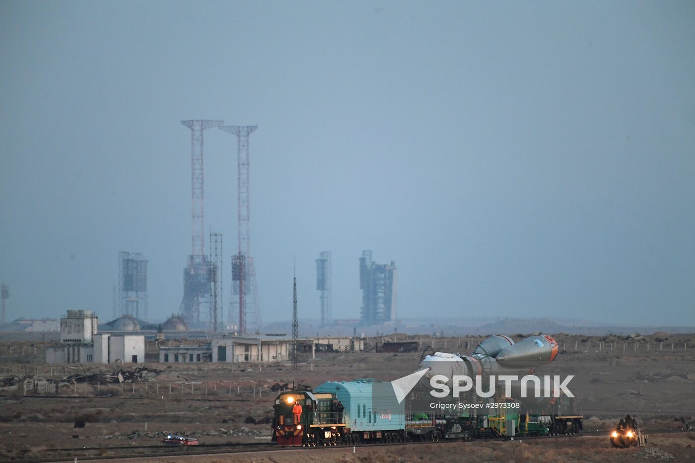 Soyuz FG carrier rocket with Soyuz MS-03 manned spacecraft moved to launch pad