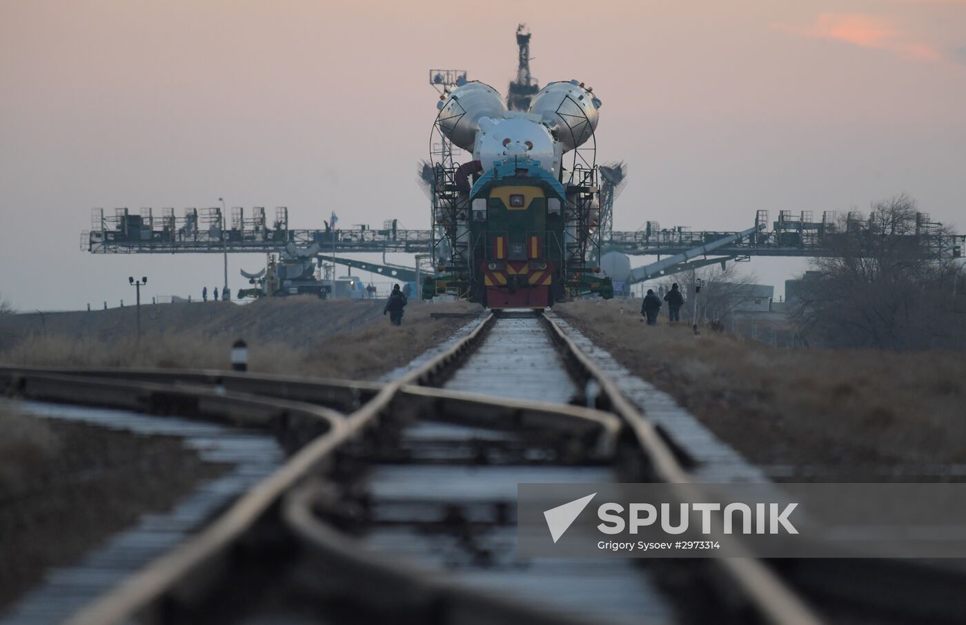 Soyuz FG carrier rocket with Soyuz MS-03 manned spacecraft moved to launch pad