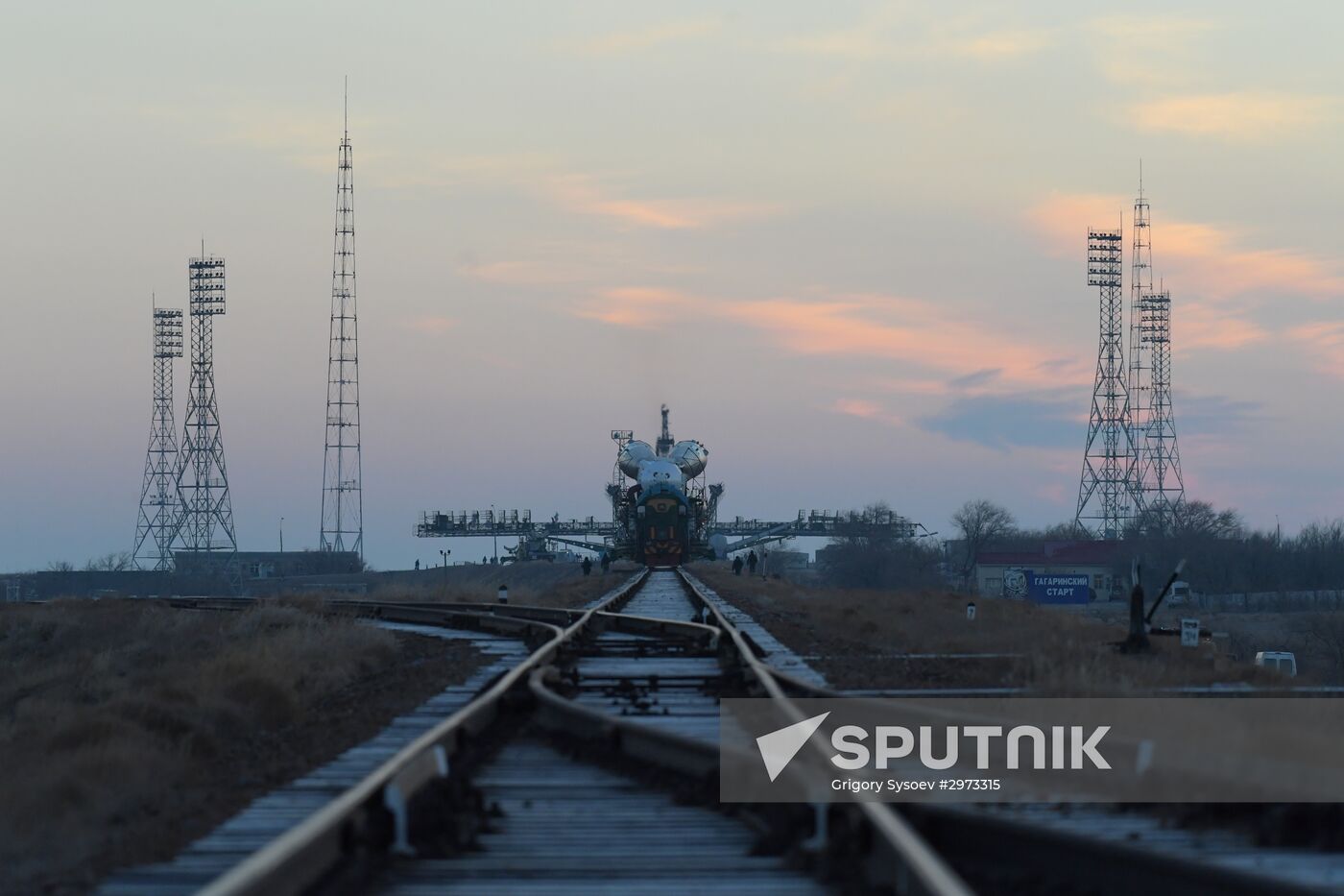 Soyuz FG carrier rocket with Soyuz MS-03 manned spacecraft moved to launch pad