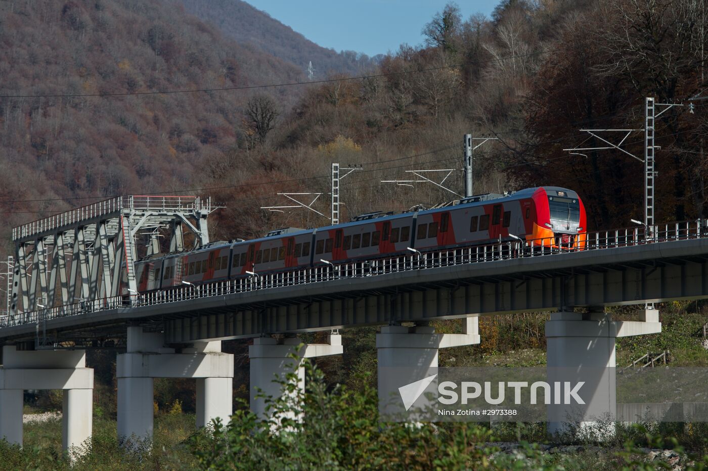 Lastochka high speed train in Sochi