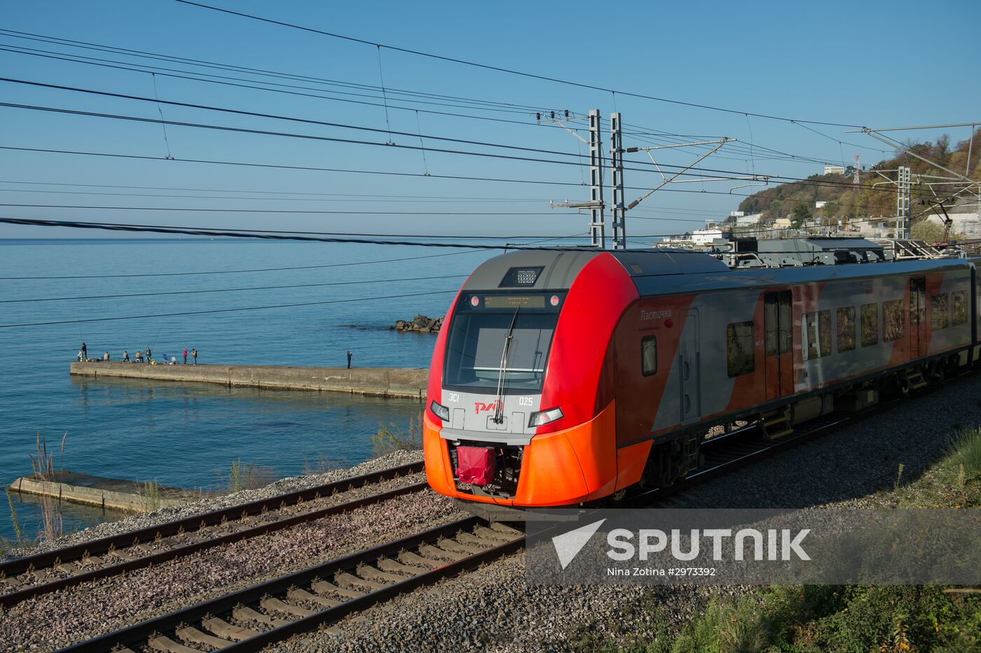 Lastochka high speed train in Sochi