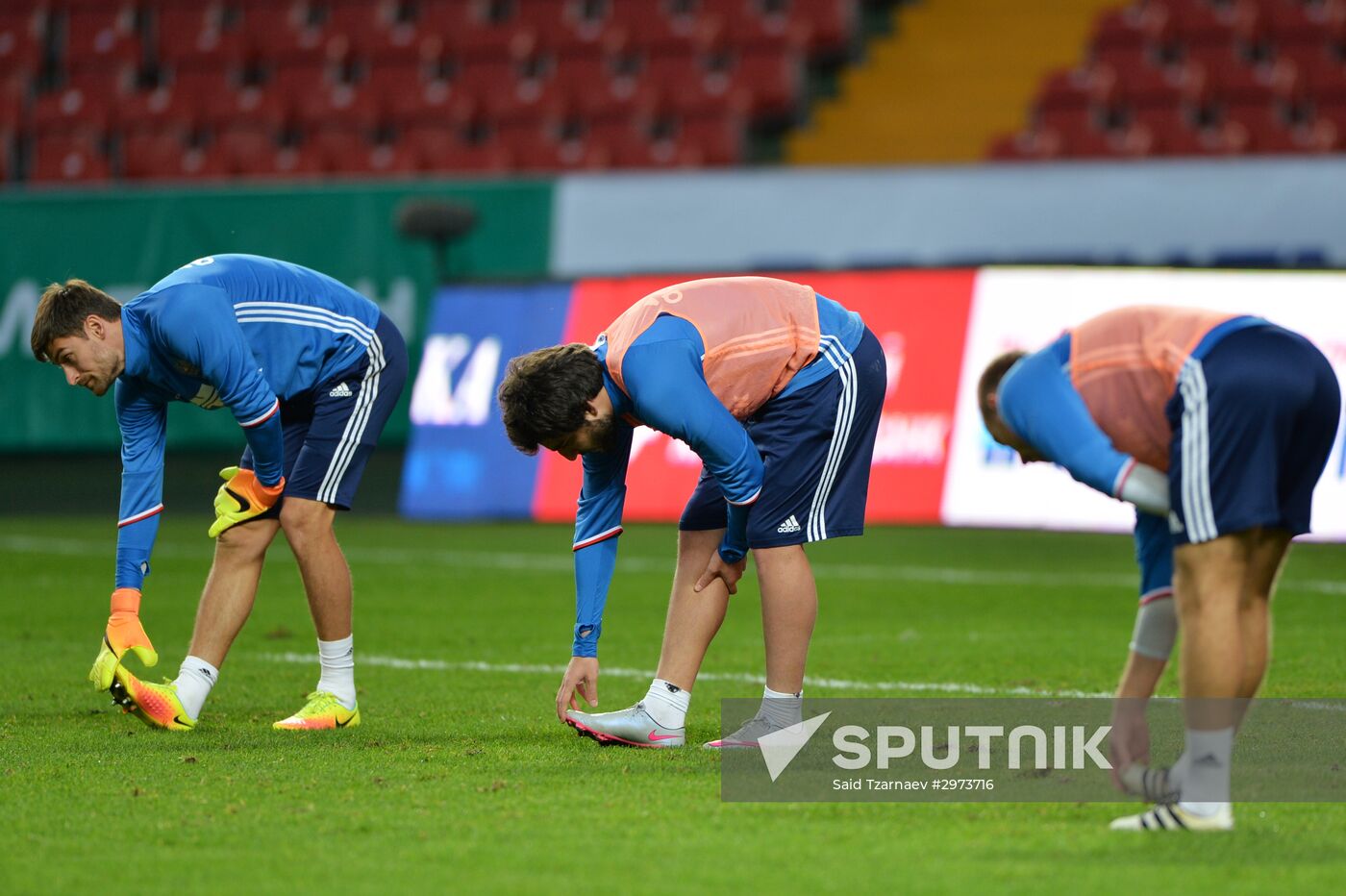 Russian national football team holds training session